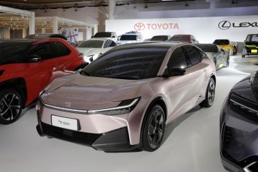 Toyota's new Corolla-sized EV sedan spied
