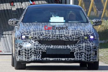 2024 BMW i5 EVs spied with less camouflage
