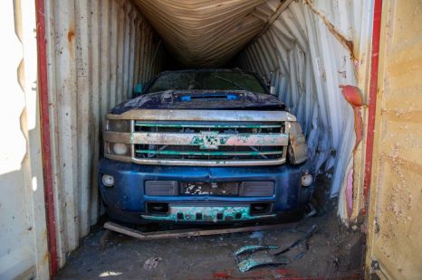 Salty Chevrolet Silverados recovered after going overboard