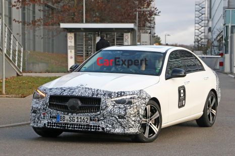 2021 Mercedes-Benz C-Class spied with less camouflage