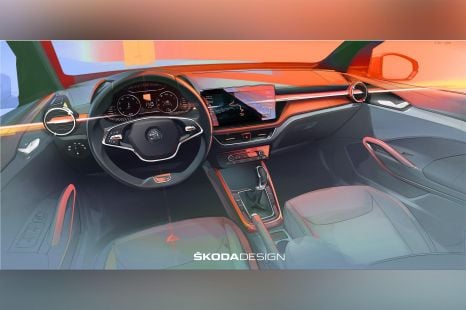 2022 Skoda Fabia interior sketched out