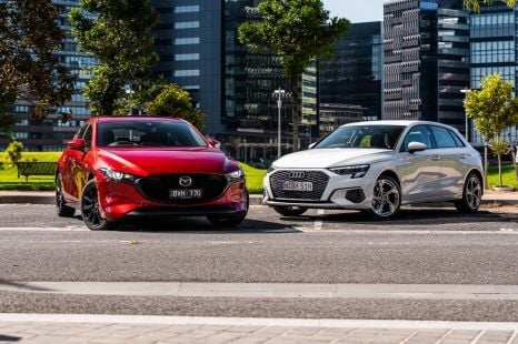 2022 Audi A3 v Mazda 3 comparison