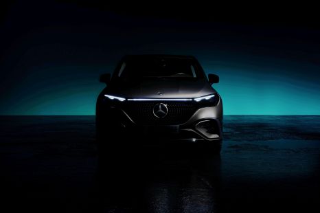 Mercedes-Benz EQE SUV teased ahead of imminent reveal