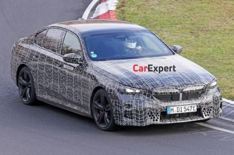 2024 BMW i5 EV spied at the Nürburgring