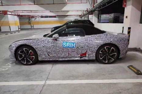 MG Cyberster electric roadster spied