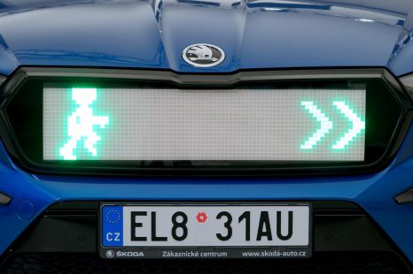 Skoda working on grille, robot that warn pedestrians of danger