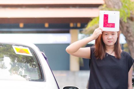 Where can I put my L plates or P plates?