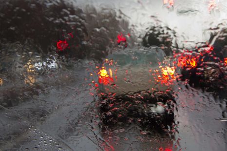 Is it illegal to stop driving because of heavy rain?