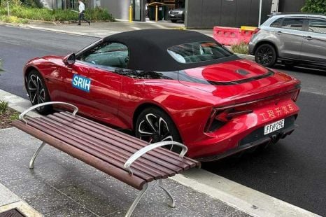 2025 MG Cyberster: Electric convertible spied in Australia