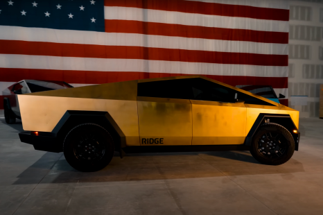 Gold-plated Tesla Cybertruck shows subtlety is dead