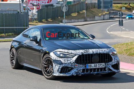 2025 Mercedes-AMG CLE 63: Spied coupe teases return to V8 power