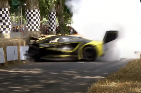 1500kW Lotus electric hypercar crashes within seconds at Goodwood