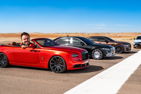 V8 Bentley vs V12 Maybach vs V12 Rolls-Royce vs Hyundai EV drag race