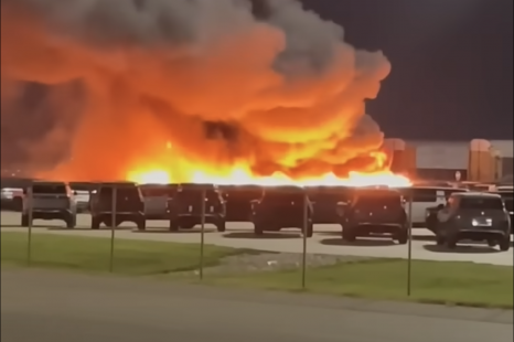 Fire damages dozens of EVs waiting to be delivered