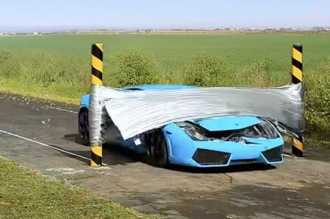 How much duct tape do you need to destroy a Lambo?