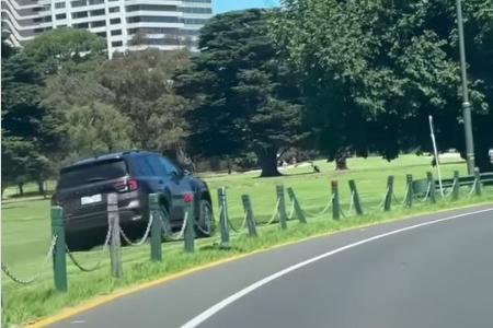 Ford right! Everest driver caught in golf course excursion