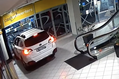 Subaru Outback takes place of WRX in bizarre ram raid