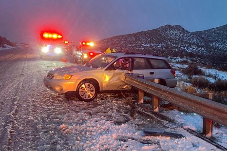 Subaru driver lucky to be alive after guardrail impales her Outback