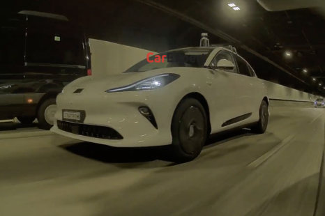 MG's new premium electric SUV caught on Tesla camera