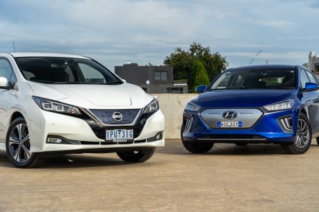 2020 Hyundai Ioniq Premium and Nissan Leaf compared