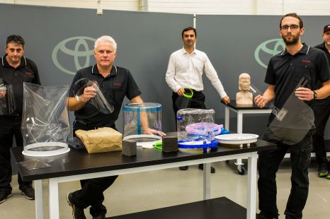 Toyota Australia making COVID-19 face shields