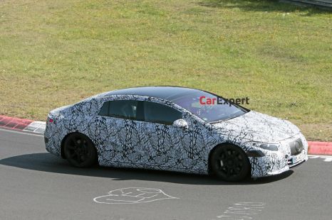 2021 Mercedes-Benz EQS electric flagship spied at the Nürburgring