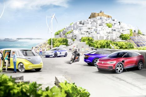 Volkswagen to help turn Greek island into a model for EVs, renewable energy