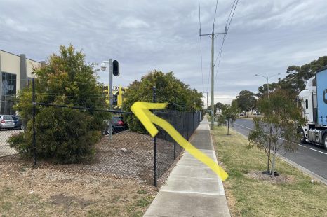 Victoria testing speed cameras on private property?