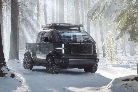 Canoo previews funky Tesla Cybertruck rival