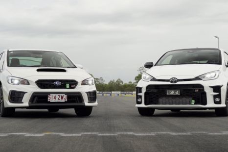 2021 Subaru WRX STI v Toyota GR Yaris track comparison