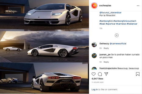 Lamborghini Countach LPI 800-4 leaked
