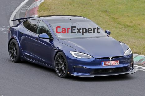 Modified 2023 Tesla Model S Plaid spied