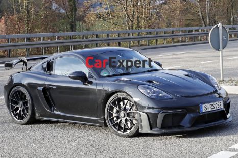 2022 Porsche 718 Cayman GT4 RS spied without camouflage