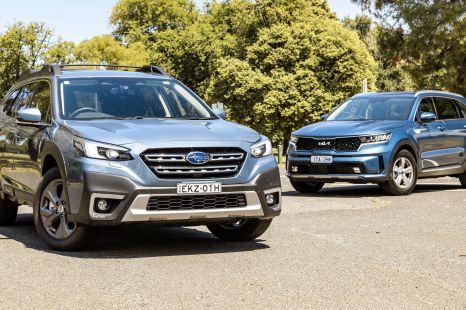 2022 Subaru Outback AWD v Kia Sorento S comparison