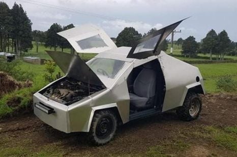 Impatient New Zealander makes his own DIY 'Cybertruck'