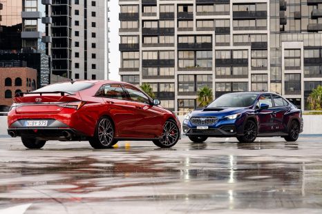 2022 Subaru WRX v Hyundai i30 Sedan N comparison