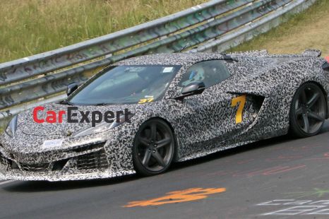 2023 Chevrolet Corvette E-Ray hybrid spied on track