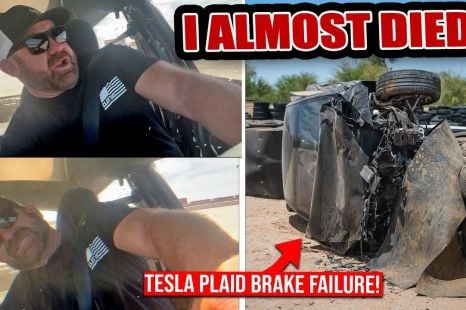 Doing 273km/h into a wall without a helmet, in a Tesla, is not a good idea
