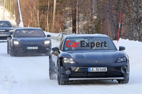 2024 Porsche Taycan facelift spied