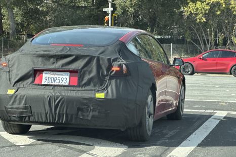 Tesla Model 3 update spied
