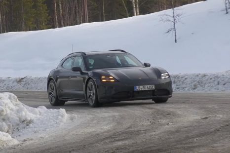 Porsche Taycan's new look spied, more power rumoured