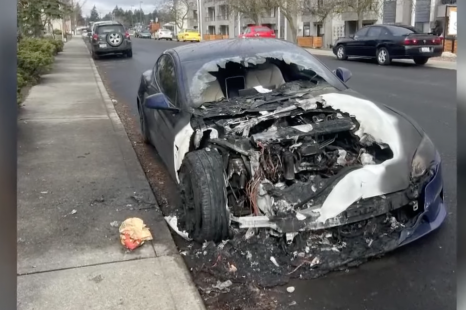 Arsonist sets Tesla on fire, Sentry Mode captures the evidence