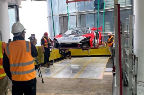 $3 million McLaren lifted to exotic 57th-storey parking spot