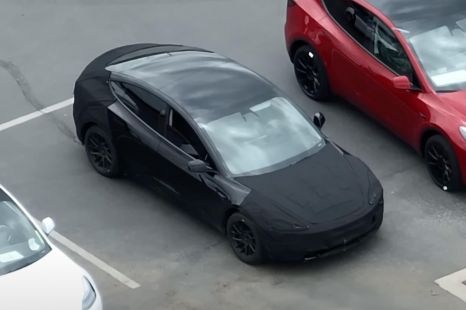 Drone spies 2024 Tesla Model 3's updated interior