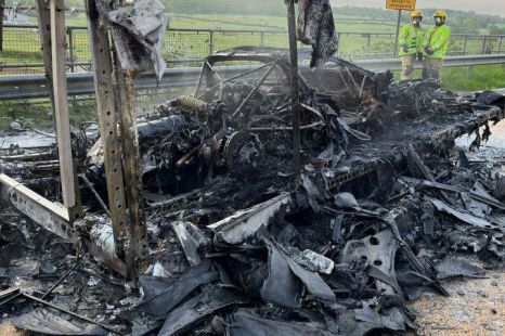 Mercedes-AMG One hypercar claimed by potential battery fire... while on a truck