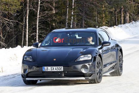 Porsche Taycan: Facelifted electric car spied with minimal camouflage