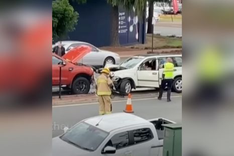 Drunk driver dramatically arrested after multi-car crash in Brisbane