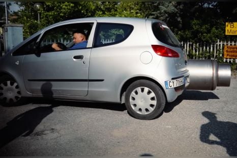 Wild Mitsubishi Colt is louder than a jet engine