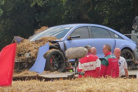 Hyundai's only RN22e electric concept dramatically crashes at Goodwood