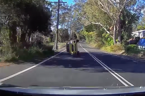 Watch an MG 3 slide and roll in shocking dashcam footage